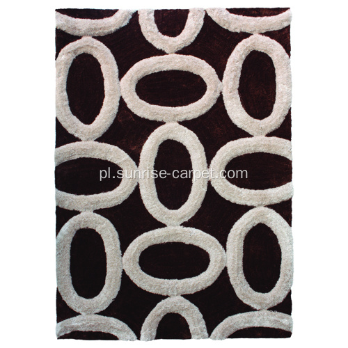 Tabel Tufted Shagy Rug z nowoczesnym wzorem 3D